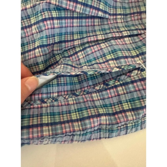 Vintage NOS Napa Valley Women L multi-color checkered beach casual pull-on pants - Picture 3 of 8